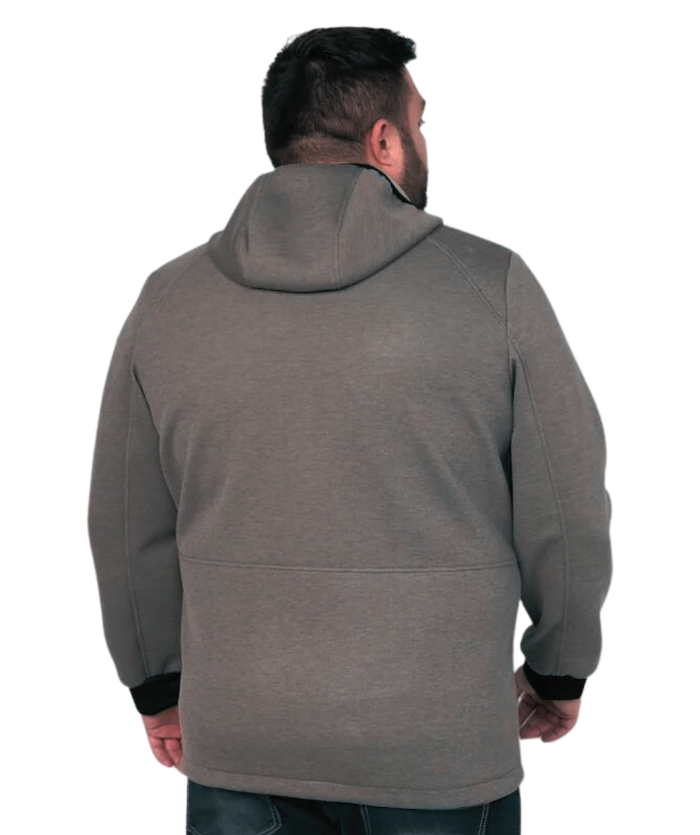 Clearance - Stoy Scuba Mens Plus Size Zip Jacket Grey Sizes 2XL-6XL