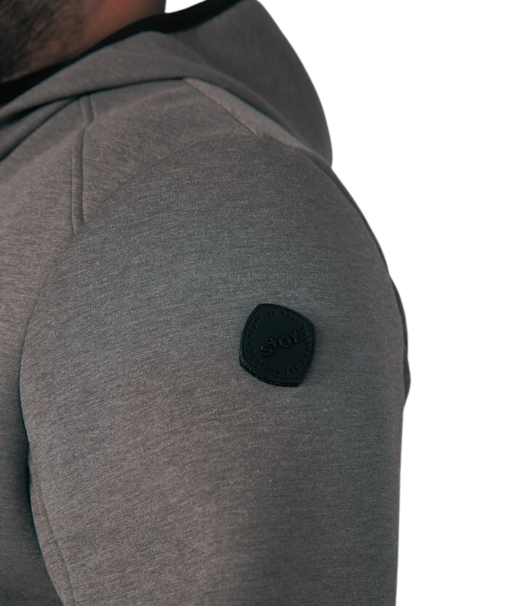 Clearance - Stoy Scuba Mens Plus Size Zip Jacket Grey Sizes 2XL-6XL