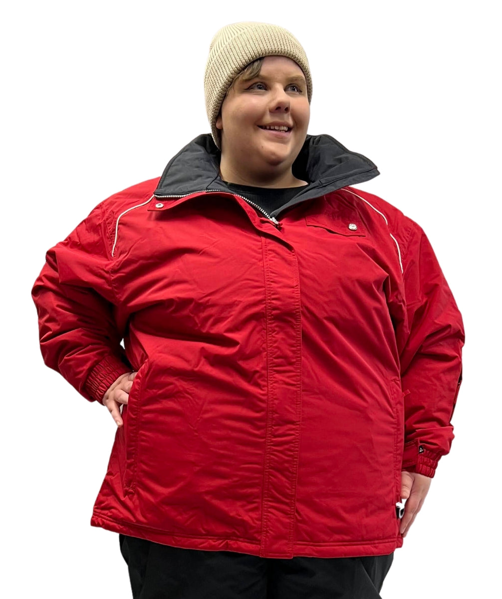 CLEARANCE - Vermont Womens Plus Size Snow Jacket Red Size 20