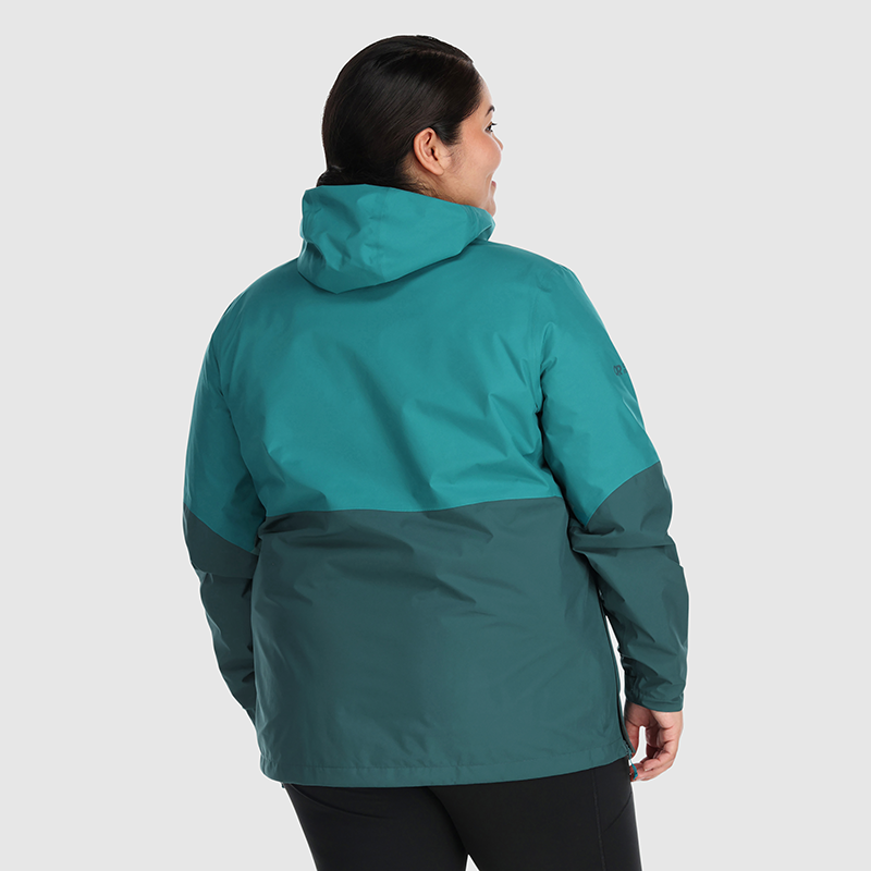 Outdoor Research Women’s Aspire II Goretex Rain Shell Jacket Deep Lake Teal size 1X