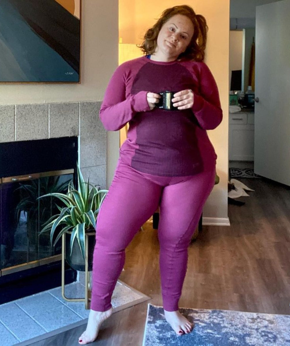 XTM Bulgaria Merino Wool Plus Size Thermal Top Burgundy Sizes 6-7XL