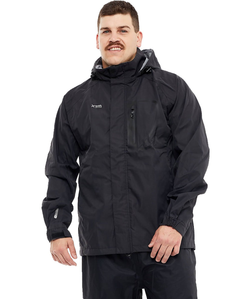 XTM Kakadu Mens Plus Size RAIN Jacket Black Size 3XL