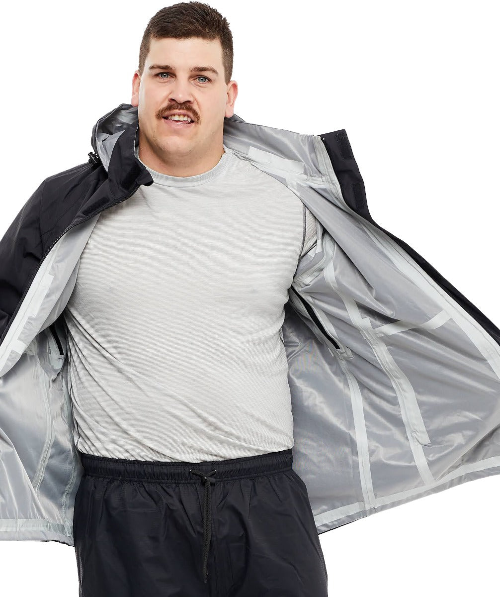 XTM Kakadu Mens Plus Size RAIN Jacket Black Size 3XL