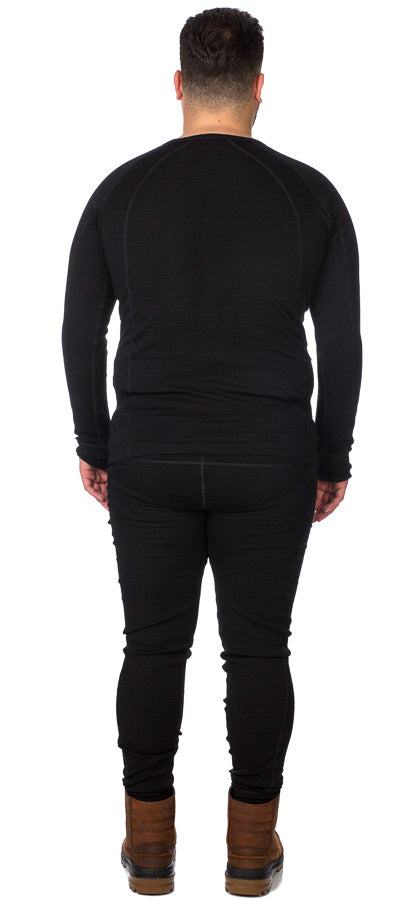 XTM Siberia Merino Wool Unisex Plus Size Thermal Top Black XL-7XL