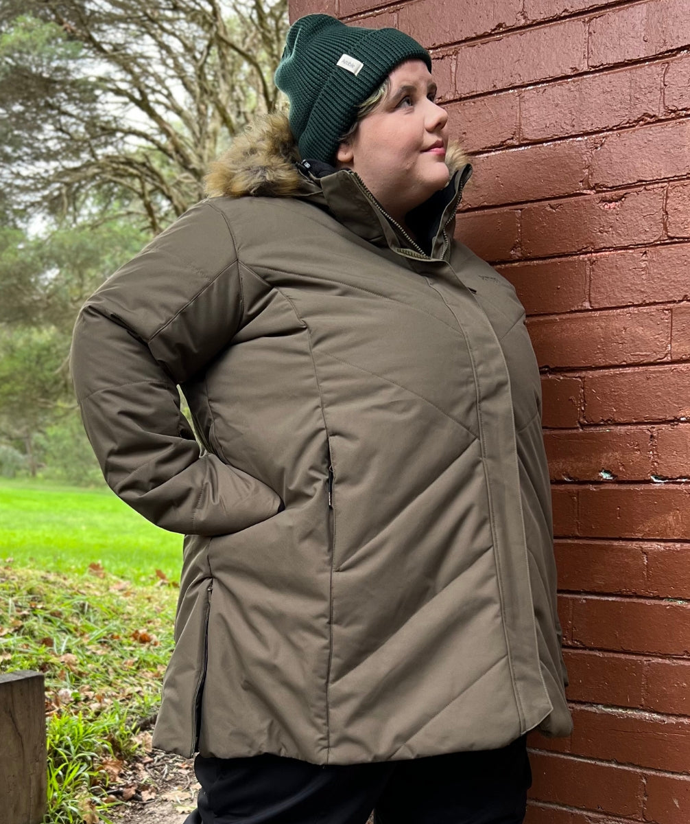 CLEARANCE - XTM Mont Blanc Womens Long Jacket Ivy Green 18-22
