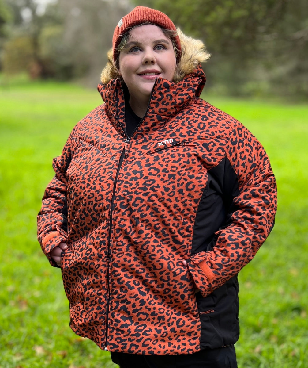 CLEARANCE - XTM Perisher Womens Plus Size Jacket Leopard sizes 18 -22