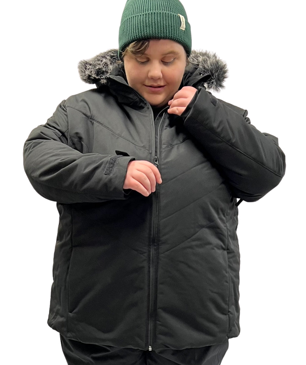 XTM Poland Womens Plus Size Ski Jacket Black Size 26-30