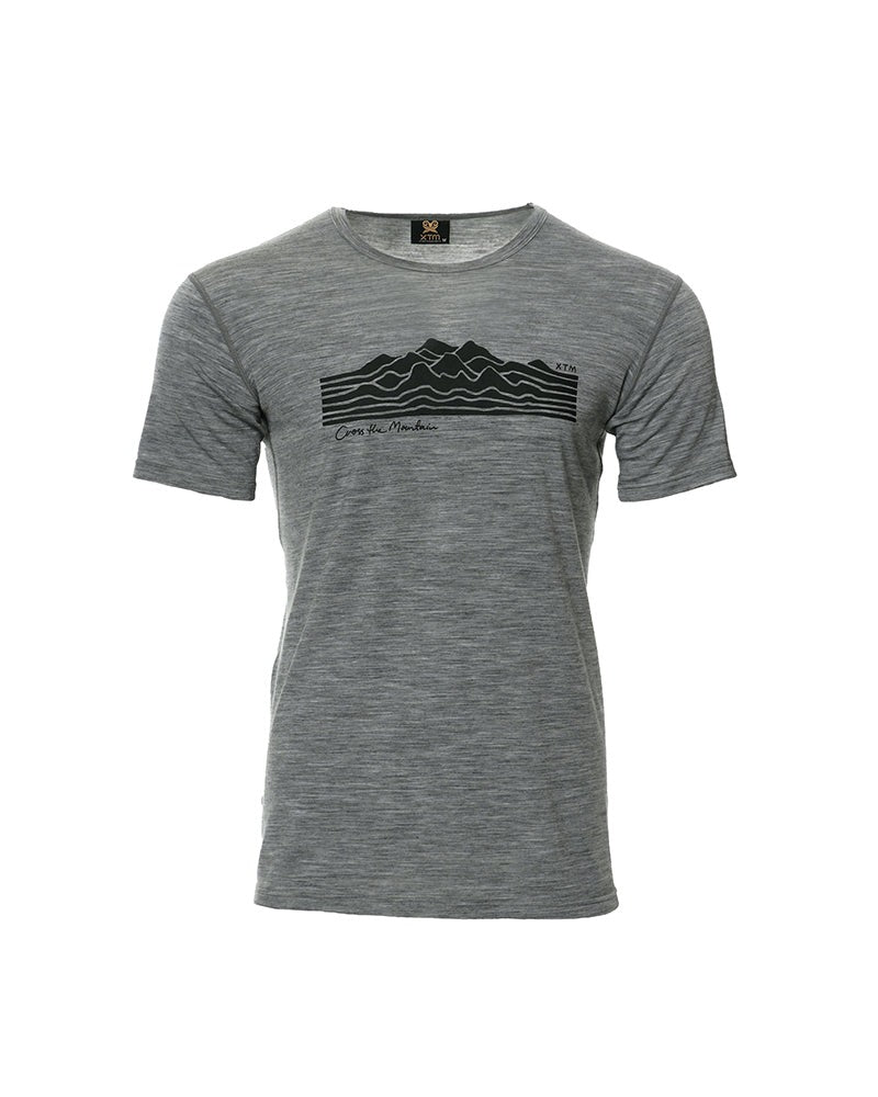XTM Torquay Merino Wool Mens Big And Tall T-Shirt Grey Sizes 2XL - 4XL
